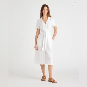 Quince White European Linen Dress - S NWT